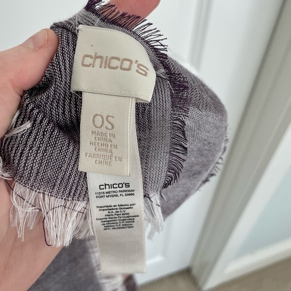 Chico’s oversized boho fringe scarf/shawl - Picture 6 of 6